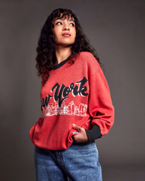3 Stella Maxwell Skyline - Pullover für Frauen Rot F3JPRKRVF2 RVCA
