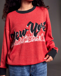11 Stella Maxwell Skyline - Pullover für Frauen Rot F3JPRKRVF2 RVCA