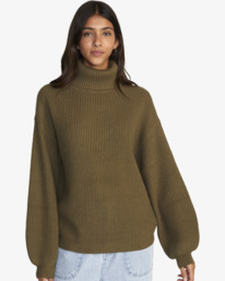 0 Vineyard - Turtle Neck Jumper for Women Green F3JPRMRVF2 RVCA
