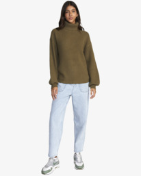 3 Vineyard - Turtle Neck Jumper for Women Green F3JPRMRVF2 RVCA
