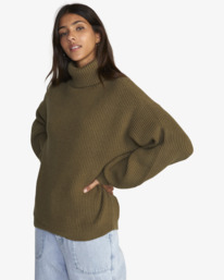 4 Vineyard - Turtle Neck Jumper for Women Green F3JPRMRVF2 RVCA