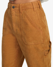2 Evolution - Corduroy Trousers for Women Brown F3PTRERVF2 RVCA