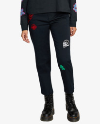 rvca, Mark Oblow 2022 - Tailored Trousers for Women, TRUE BLACK (3676) Mark Oblow 2022 - Tailored Trousers for Women F3PTRGRVF2