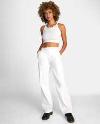 3 Stella Maxwell Pepa - Trousers for Women White F3PTRHRVF2 RVCA