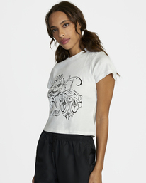 8 Mister Cartoon Balance Clown - Kürzeres T-Shirt für Frauen Weiss F3SSSJRVF2 RVCA