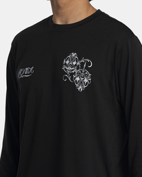 7 Mister Cartoon Faces - Longsleeve für Männer Schwarz F4LSMERVF2 RVCA