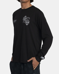5 Mister Cartoon Faces - Longsleeve für Männer Schwarz F4LSMERVF2 RVCA