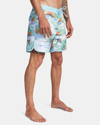6 Freeport Boardshorts 16" Blue M1072RFT RVCA