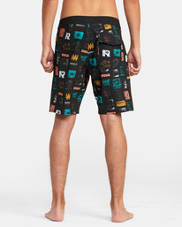 rvca, VA Boardshorts 19", BLACK MULTI (bml) VA - Swim Shorts for Men M112VRVA