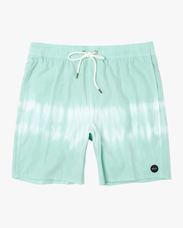 rvca, Manic Elastic Waist Boardshorts 17", BERMUDA BLUE STRIPE TIE DYE (gfzw) MANIC ELASTIC SHORT M1191RME