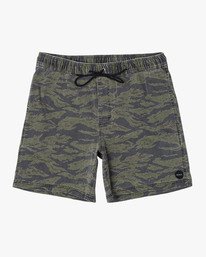 0 Escape Print Elastic Waist Walkshorts 17” Brown M2011REP RVCA