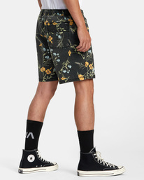 5 Escape Print Elastic Waist Walkshorts 17” Blue M2011REP RVCA