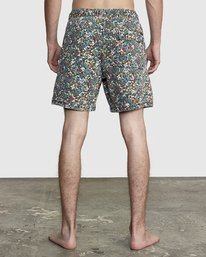 2 Escape Print Elastic Waist Walkshorts 17” Grey M2011REP RVCA
