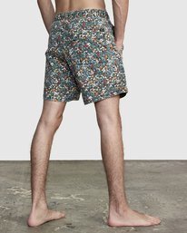 5 Escape Print Elastic Waist Walkshorts 17” Grey M2011REP RVCA