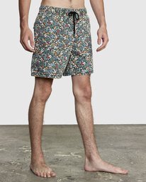 6 Escape Print Elastic Waist Walkshorts 17” Grey M2011REP RVCA