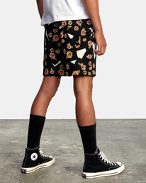 5 Escape Print Elastic Waist Walkshorts 17” Orange M2011REP RVCA