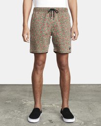 1 Escape Print Elastic Waist Walkshorts 17” Beige M2011REP RVCA