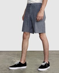 3 All Time Solid Coastal Hybrid Shorts 19” Blue M206QRCO RVCA