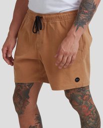 5 Escape Elastic Waist Walkshorts 17” Brown M2073REE RVCA
