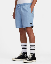 4 Escape Elastic Waist Walkshorts 17” Blue M2073REE RVCA