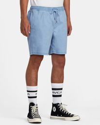 6 Escape Elastic Waist Walkshorts 17” Blue M2073REE RVCA