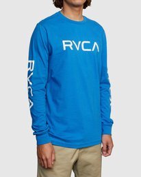 4 BIG RVCA LONG SLEEVE TEE Blue M451URBI RVCA