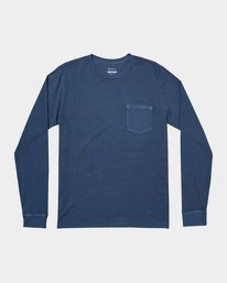 0 PTC Pigment Long Sleeve Tee Blue M467TRPT RVCA