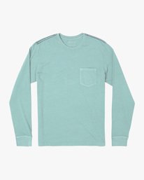 0 PTC Pigment Long Sleeve Tee Blue M467TRPT RVCA