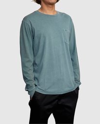 4 PTC Pigment Long Sleeve Tee Purple M467TRPT RVCA
