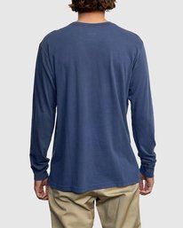 3 PTC Pigment Long Sleeve Tee Blue M467TRPT RVCA