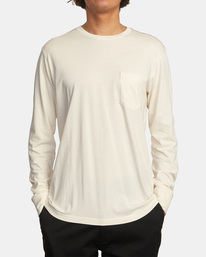 1 PTC Pigment Long Sleeve Tee White M467TRPT RVCA