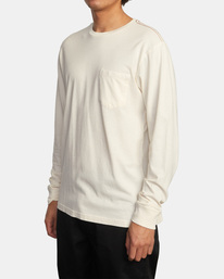 3 PTC Pigment Long Sleeve Tee White M467TRPT RVCA