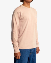 4 PTC Pigment Long Sleeve Tee Grey M467TRPT RVCA