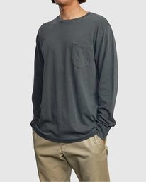 3 PTC Pigment Long Sleeve TEE Black M467TRPT RVCA