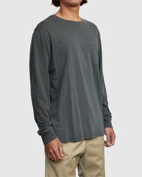 4 PTC Pigment Long Sleeve TEE Black M467TRPT RVCA