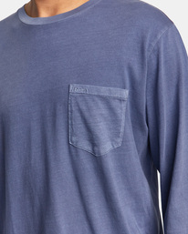 5 PTC Pigment Long Sleeve Tee Blue M467TRPT RVCA