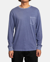 1 PTC Pigment Long Sleeve Tee Blue M467TRPT RVCA