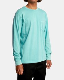 5 PTC Pigment Long Sleeve Tee Blue M467TRPT RVCA