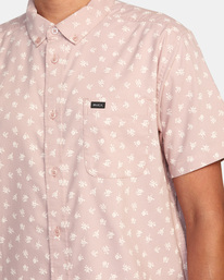 3 That'll Do Slim Fit Short Sleeve Shirt Purple M502VRTD RVCA