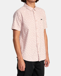 5 That'll Do Slim Fit Short Sleeve Shirt Purple M502VRTD RVCA