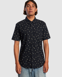1 That'll Do Slim Fit Short Sleeve Shirt Orange M502VRTD RVCA