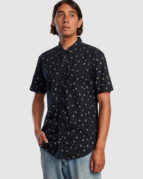 4 That'll Do Slim Fit Short Sleeve Shirt Orange M502VRTD RVCA