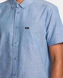 3 That'll Do Dobby Short Sleeve Shirt Blue M503VRDD RVCA
