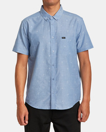 1 That'll Do Dobby Short Sleeve Shirt Blue M503VRDD RVCA