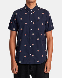 1 That'll Do Dobby Short Sleeve Shirt Blue M503VRDD RVCA