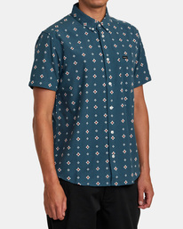 5 That'll Do Dobby Short Sleeve Shirt Blue M503VRDD RVCA