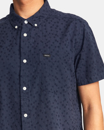 3 That'll Do Dobby Short Sleeve Shirt Blue M503VRDD RVCA