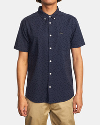 1 That'll Do Dobby Short Sleeve Shirt Blue M503VRDD RVCA