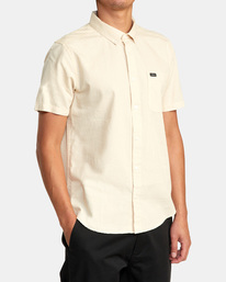 5 Hastings Denim Short Sleeve Shirt Beige M5183RHS RVCA