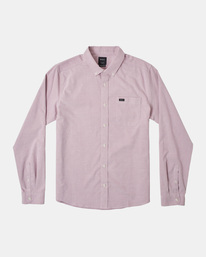 rvca, That'll Do Stretch Long Sleeve Shirt, LAVENDER (lav) That'll Do Stretch - Long Sleeve Shirt for Men M551VRTD